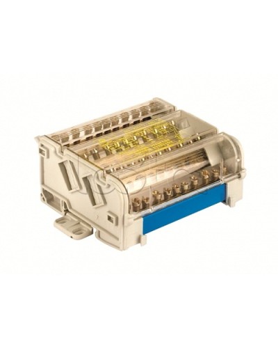 Блок распределительный на DIN рейку 4р 160А, 8х7мм 2х9мм 1х12мм DKC BD160134 в Нижнем Тагиле Аксессуары для стоек и шкафов Pintop.ru