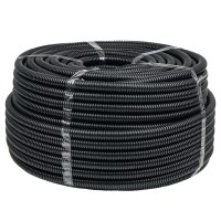 Труба гофр. негорючая безгалогеновая FRHF с протяжкой d20 мм (100 м) черная EKF-Plast (FRHF-20)