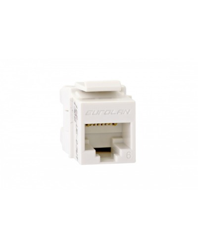 Вставка Keystone RJ45, кат. 6, неэкран. Eurolan (16B-U6-03WT) в Нижнем Тагиле Коннекторы Pintop.ru
