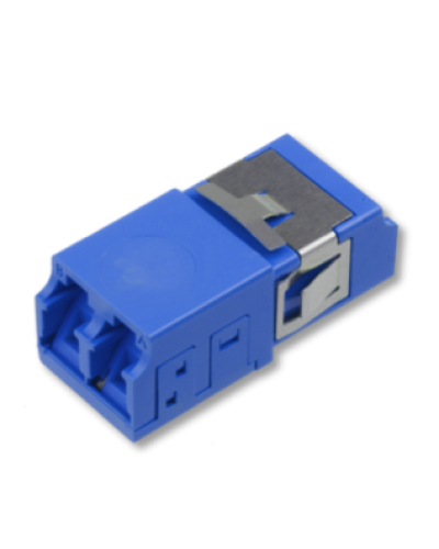 Оптический адаптер OS2, дуплекс LC, без фланцев, со шторками, синий Eurolan (36A-S2-2L-11BU) в Нижнем Тагиле Проходные адаптеры и розетки оптические Pintop.ru
