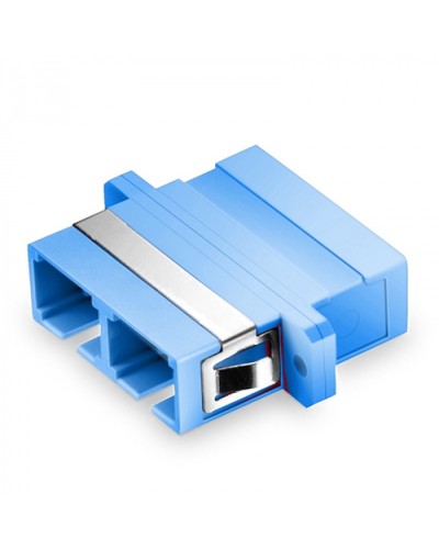 Оптический адаптер OS2, дуплекс SC, с фланцами, синий Eurolan (36A-S2-2S-02BU) в Нижнем Тагиле Проходные адаптеры и розетки оптические Pintop.ru