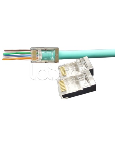 Разъем легкой оконцовки RJ-45 (8P8C) под витую пару Hyperline (PLEZ-8P8C-U-C5-SH-100) в Нижнем Тагиле Патч-корды и пигтейлы Pintop.ru