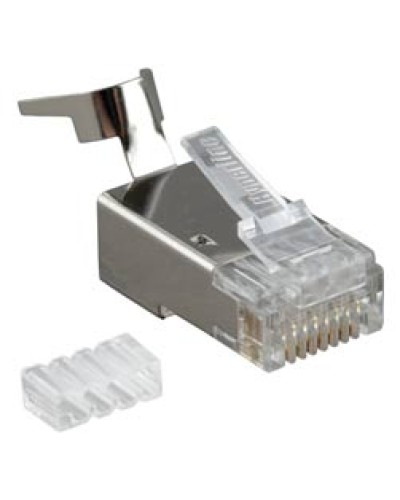 Разъем RJ-45 под витую пару, кат. 6, экранированный, универсальный Hyperline PLUG-8P8C-UV-C6-TW-SH в Нижнем Тагиле Коннекторы и разъемы Pintop.ru
