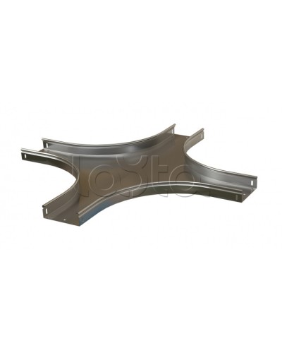 Ответвитель X-образный горизонтальный плавный Hyperline RST-CXS-200-100-0,8-R100-SZ в Нижнем Тагиле Аксессуары для лотков Pintop.ru