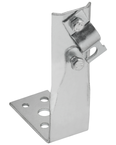 Держатель проводника круглого 6-10мм винтовой угловой h=150мм оцинкованная сталь IEK (ZDP87-11-1-16-150) в Нижнем Тагиле Крепеж Pintop.ru