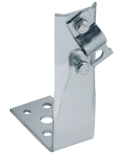 Держатель проводника круглого 6-10мм винтовой угловой h=150мм оцинкованная сталь HDZ IEK (ZDP87-14-1-16-150) в Нижнем Тагиле Крепеж Pintop.ru