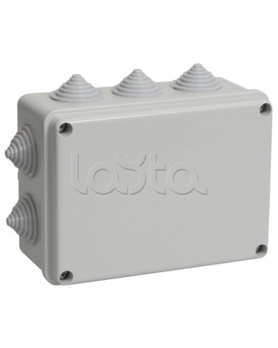 Коробка распаячная KM41241 для о/п 150x110x70мм IP44 10 кабель вводов IEK (UKO10-150-110-070-K41-44) в Нижнем Тагиле Распределительные коробки Pintop.ru