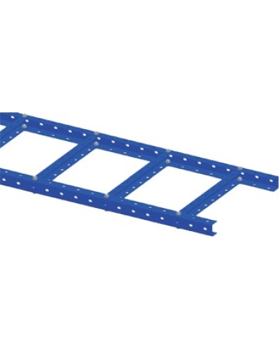 Лоток лестничный, прямая секция шириной 200 мм, сталь, 2.5 метра, серый LANMASTER LAN-LTS200-GY в Нижнем Тагиле Кабельные лотки Pintop.ru