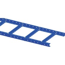 Лоток лестничный, прямая секция шириной 300 мм, сталь, 2.5 метра, серый LANMASTER LAN-LTS300-GY