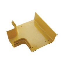 Отвод горизонтальный с лотка 240 мм на лоток 120 мм, желтый LANMASTER LAN-OT240-HT120