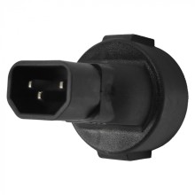 Адаптер переходной, розетка Schuko - вилка C14, 220В, 10А, черный LANMASTER (LAN-PPS/14-BK)