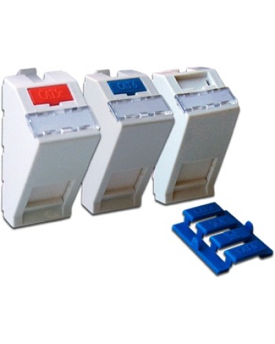 Вставка 22.5х45 на 1 кейстоун, угловая, со шторкой, маркировкой, иконками, белая LANMASTER LAN-SIP-22A-WH в Нижнем Тагиле Коммутационные изделия Pintop.ru