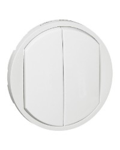 Лицевая панель для выключателя двойного белый Celiane Legrand 068002 в Нижнем Тагиле Аксессуары для кабель-канала Pintop.ru