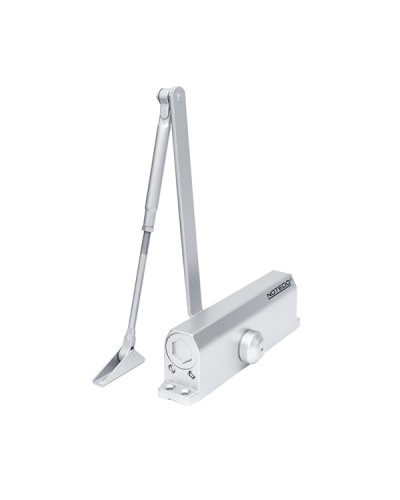 Доводчик NOTEDO DC-110 DA EN3-4, с задержкой закрывания, с рычажной тягой, (белый) (RAL9016) в Нижнем Тагиле Доводчики Pintop.ru