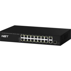 PoE коммутатор Fast Ethernet на 16 x RJ45 PoE + 2 x RJ45 GE + 1 SFP GE порта NST NS-SW-16F3G-P