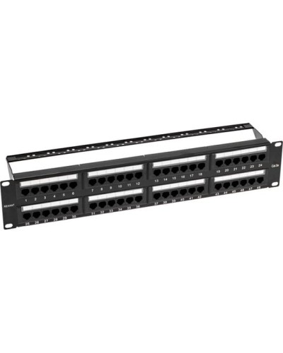 Панель коммутационная с кабельными органайзерами 19, 2U, 48 портов, UTP, RJ-45, CAT 5e REXANT PRO (02-0032) в Нижнем Тагиле Аксессуары для стоек и шкафов Pintop.ru