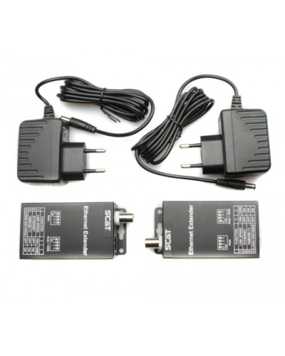 Комплект удлинителей Ethernet по коаксиальному кабелю до 1000м SC&T IP09CK в Нижнем Тагиле Видеоусилители, Модуляторы, Делители Pintop.ru