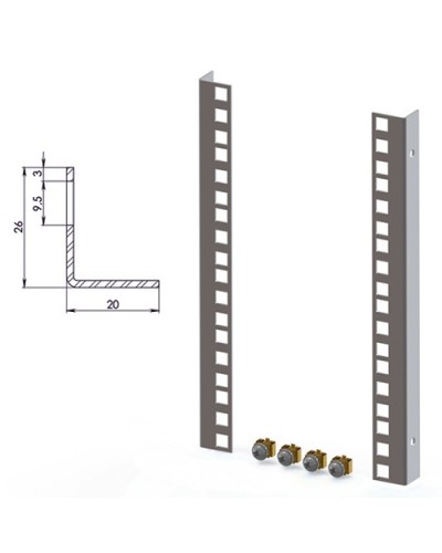 Направляющие для шкафов 9U TLK TLK-VNI-9U-2 в Нижнем Тагиле Полки для шкафов и стоек Pintop.ru