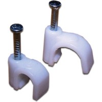 Клипса кабельная круглая, диаметр 6 мм, белая (100шт.уп) TWT TWT-CLR-06