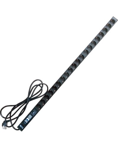 Блок розеток вертикальный 20xSchuko, 250V, 16A, шнур 3 метра, вилка Schuko TWT TWT-PDV-20GS-GP в Нижнем Тагиле Блоки розеток Pintop.ru