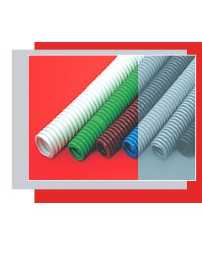 Труба гофрированная HFFR легкая диам 16 мм, с зондом, без галогена, трудногорючая, цвет серый Экопласт 20116HFR в Нижнем Тагиле Труба (ОКЛ) Экопласт Pintop.ru