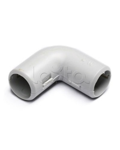 Угол 90° (из двух частей) для труб D32 мм, без галогена Экопласт 41232HF в Нижнем Тагиле Аксессуары для труб (ОКЛ) Экопласт Pintop.ru