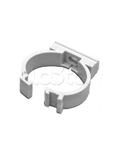 Держатель с защелкой для гофрированной или жесткой гладкой трубы D20 мм, без галогена Экопласт 41620HF в Нижнем Тагиле Держатели, клипсы, скобы Pintop.ru