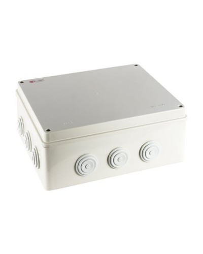 Коробка огн. Е110 о/п, 300х250х120,12 вых.,IP65, 5Р серый Экопласт (43090HF-GR) в Нижнем Тагиле Распределительные коробки Pintop.ru