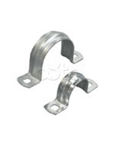 Скоба оцинкованная с двумя отверстиями для трубы D16мм, м.о.6,5-5,0мм (1уп=100шт) Экопласт (43616P) в Нижнем Тагиле Держатели, клипсы, скобы Pintop.ru