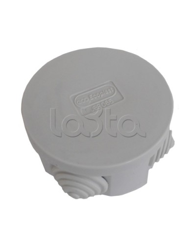 Коробка распределительная о/п с крышкой D65х35 мм, 4 вых., без галогена Экопласт 44004HF в Нижнем Тагиле Распределительные коробки Pintop.ru