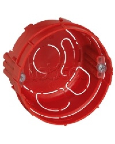Коробка установочная D65x40мм со стык. ушками межцентр. 71мм, IP20, красный Экопласт 44660 в Нижнем Тагиле Распределительные коробки Pintop.ru
