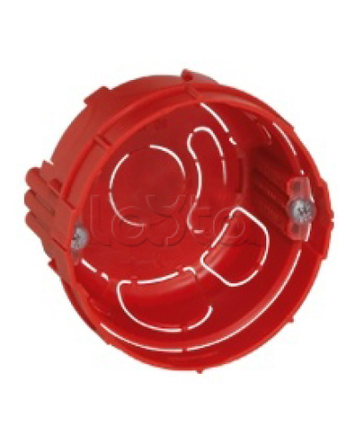 Коробка установочная D65x40мм со стык. ушками межцентр. 71мм, IP20, красный Экопласт 44660-1 в Нижнем Тагиле Распределительные коробки Pintop.ru