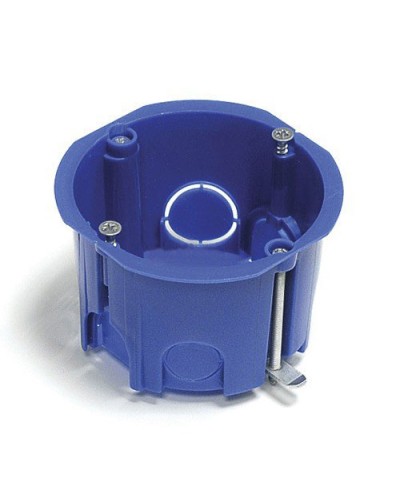Коробка установочная для г/к D=68x45 мм с металл. лапками, межцентр 71мм, IP20, синий Экопласт 44663 в Нижнем Тагиле Распределительные коробки Pintop.ru