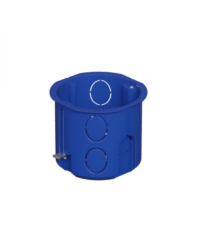 Коробка установочная для г/к D68x62мм с металл. лапками, межцентр 71мм, цвет синий IP20 Экопласт (44665) в Нижнем Тагиле Распределительные коробки Pintop.ru