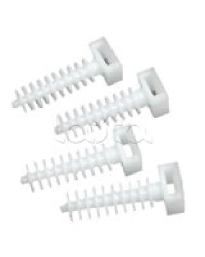 Держатель хомутов для установки в отверстиях D8 мм 37х13 мм Экопласт 47214 в Нижнем Тагиле Крепеж: Дюбели, шурупы, саморезы Pintop.ru