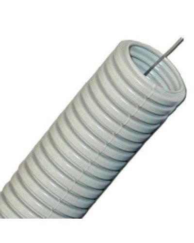 Труба гофрированная ПП легкая диам 25 мм, с зондом, без галогена Экопласт 60125HF в Нижнем Тагиле Труба гофрированная Pintop.ru