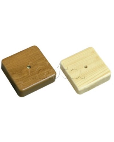 Коробка 1 постовая распред. 75х75х20 c текстурой дерева (орех) Экопласт 72908N в Нижнем Тагиле Распределительные коробки Pintop.ru