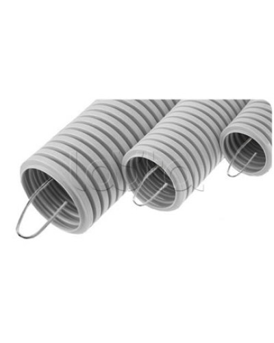 NR110 Усиленная двустен. труба ПНД гибкая, тип 750, SN16, с зондом, D110мм (50м) красный Экопласт (821110) в Нижнем Тагиле Труба гофрированная Pintop.ru