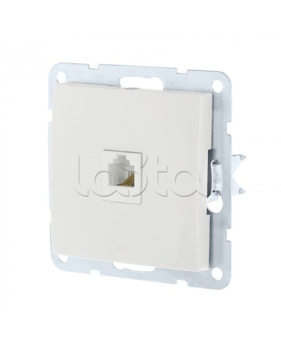 Розетка телефонная RJ-12 с накладкой (белый) LK60 Экопласт (865504-1) в Нижнем Тагиле Розетки компьютерные и телефонные Pintop.ru