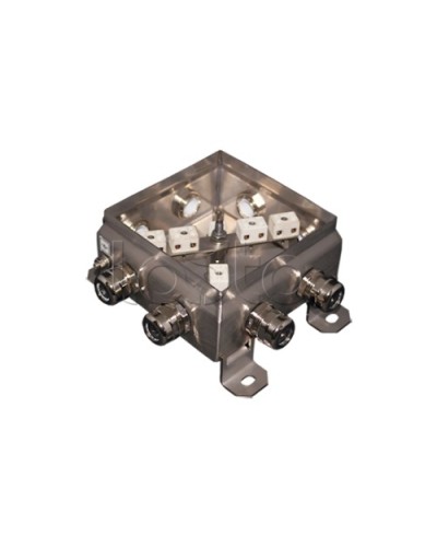 Коробка монтажная огнестойкая Гефест КМ-О (12к*6,0)-IP66 1212нерж, 8 вводов 123х123х60 в Нижнем Тагиле Распределительные коробки Pintop.ru