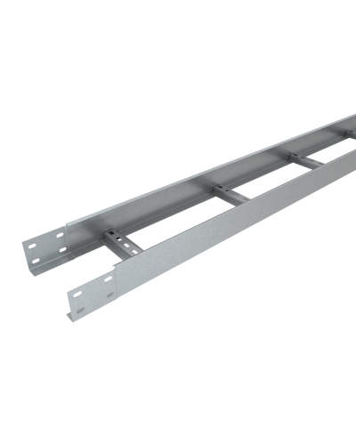 Лоток лестничный 80х600х1,2 L2500 мм Быстрый монтаж КМ-Профиль (LLS80-600-1.2-2500) в Нижнем Тагиле Кабельные лотки Pintop.ru