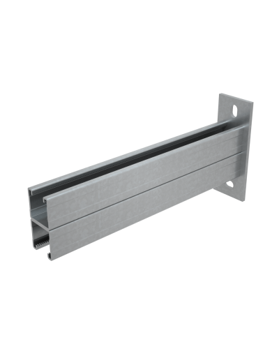 Страт-консоль двойная усиленная 41х41 L200 s:2,5 мм HD85 КМ-профиль (2KSSU41-200 HD85) в Нижнем Тагиле Аксессуары для лотков Pintop.ru