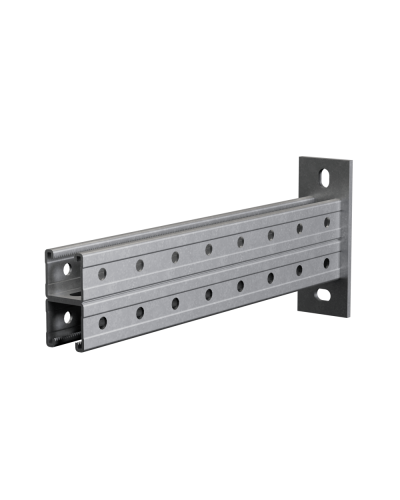 Страт-консоль двойная усиленная 41х41 L150 s:2,5 мм (тройная перфорация) HD КМ-Профиль (2KSSU41-150 3P HD) в Нижнем Тагиле Аксессуары для лотков Pintop.ru