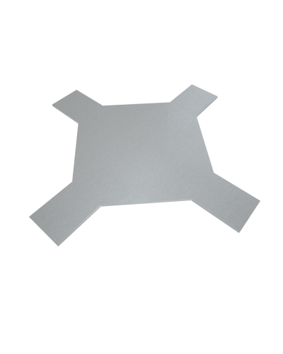 Крышка лестничного Х-разветвителя 100 мм INOX304 КМ-Профиль (KLXD100 INOX304) в Нижнем Тагиле Аксессуары для лотков Pintop.ru