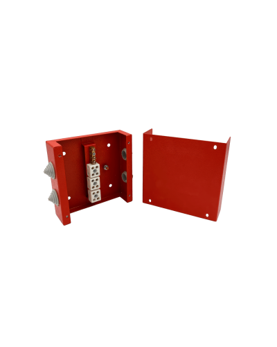 Коробка распределительная огнестойкая КРОПС, IP41, габаритные размеры 130х130х40 мм, для кабелей сечением до 6 мм2, 4 клеммы КМ-Профиль (FRJB-KM-ST2-6-04-КРОПС-IP41) в Нижнем Тагиле Распределительные коробки Pintop.ru