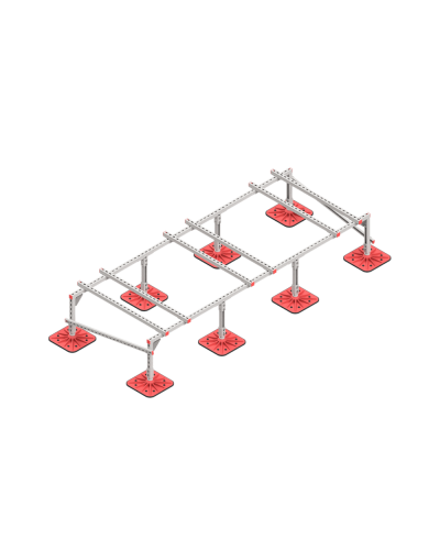 Опорная конструкция для установки оборудования TECHNORAPTOR FOOT 3000х1200 тип 1 КМ-профиль (KM-TR-F-SSEI-3000-1200-1) в Нижнем Тагиле Системы видеонаблюдения Pintop.ru