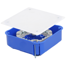 Коробка распаячная, для полых стен, с металлическими лапками клеммником и крышкой, 115x115x45 (60шт/уп) ПожТехКабель 020-024