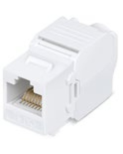 Вставка Keystone Jack RJ-45(8P8C), категория 6, 110 IDC, угол заделки 180 градусов, без инструмента (Toolless), белая в Нижнем Тагиле Модули Keystone Pintop.ru