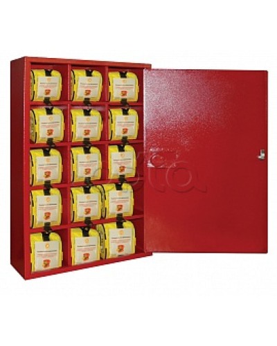 Футляр металлический секционный ПОЖТЕХНИКА ФМС-15 закрытый, красный в Нижнем Тагиле Пожарные шкафы Pintop.ru