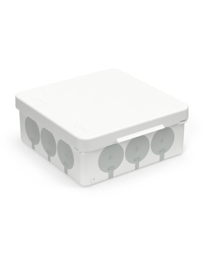 Коробка распред. 60-0303-9003с двухкомп. (HF) белая с серым 100х100х40 (90шт/кор) Промрукав (60-0303-9003с) в Нижнем Тагиле Распределительные коробки Pintop.ru